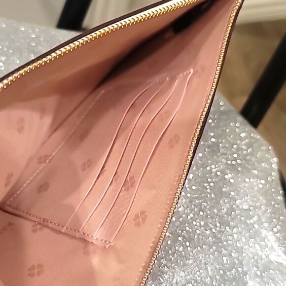 Kate Spade New York Staci Medium L Zip Wristlet- Chalk Pink - Picture 8 of 8